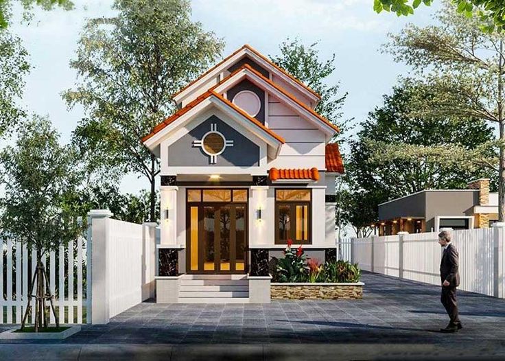 Nhờ bố trí cây xanh hợp lý, mẫu mặt tiền nhà vườn cấp 4 có gác lửng 5m giúp cải thiện không khí và tăng tính thẩm mỹ cho ngôi nhà