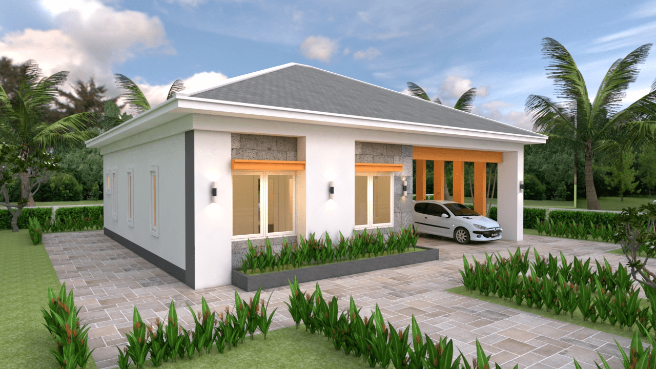 Mẫu nhà cấp 4 mái Thái hiện đại 