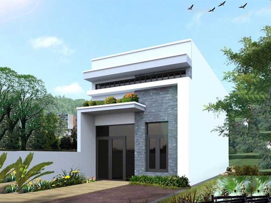 Mẫu nhà cấp 4 mái bằng có gác lửng đẹp được nhiều gia chủ yêu thích