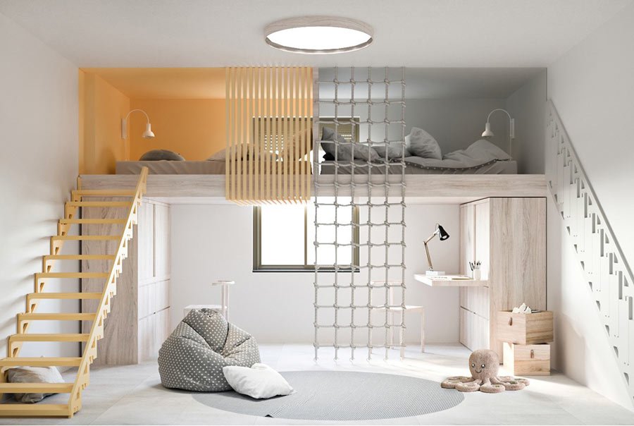 Mẫu nhà cấp 4 gác lửng có thiết kế trần thả thạch cao độc đáo giữa lòng phố thị