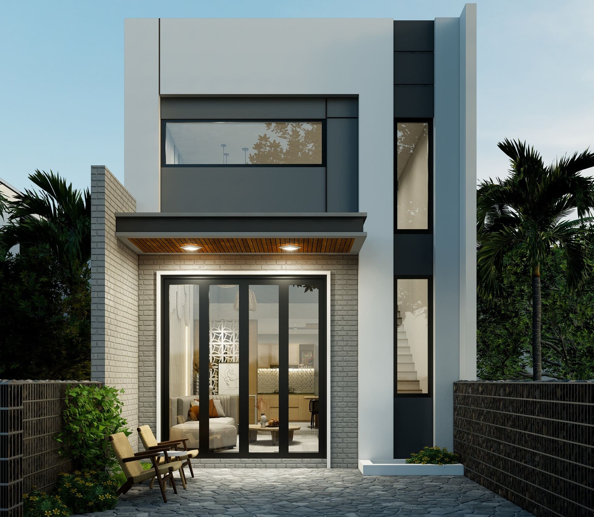 Nhà gác lửng 3 phòng ngủ 500 triệu có sân vườn xanh mát