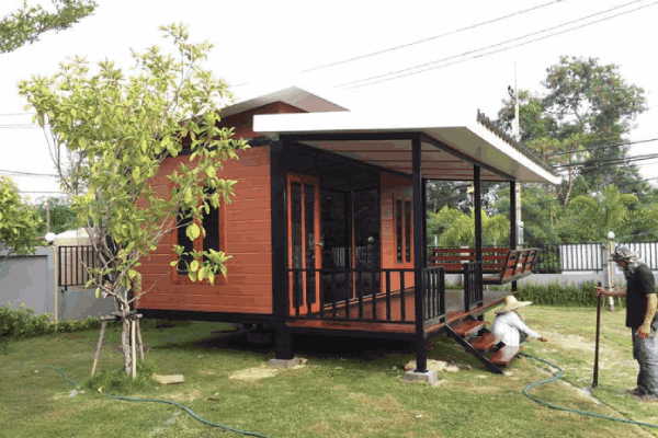 Mẫu nhà lắp ghép 50 triệu có sân ngoài trời