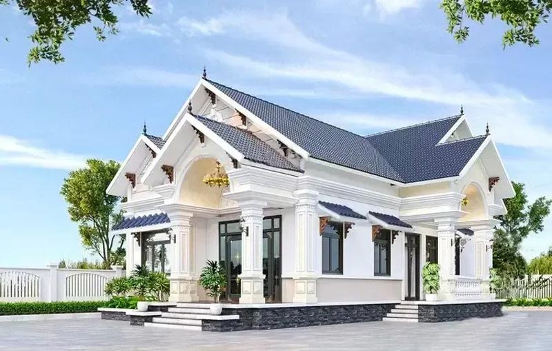 Mẫu nhà mái ngói kiểu Thái Lan sang trọng
