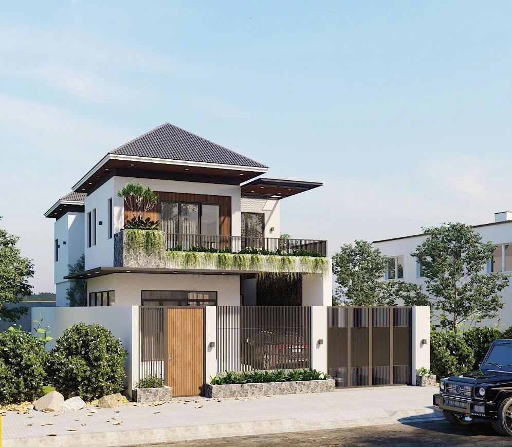 Mẫu thiết kế nhà mái Nhật 2 tầng 9x12 02
