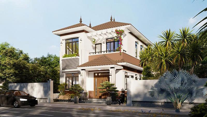 Mẫu nhà mái Nhật 2 tầng 4 phòng ngủ 02