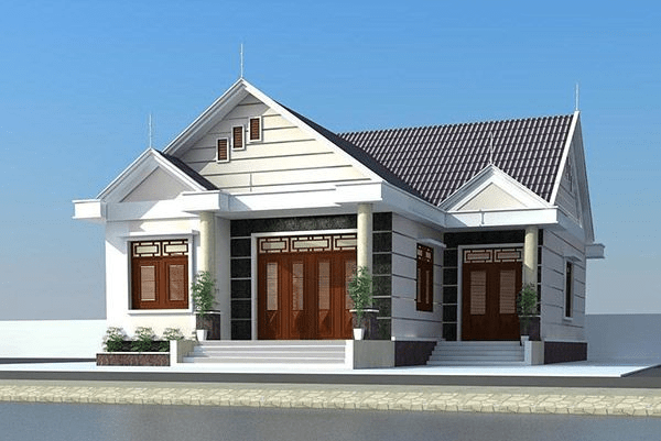 Mẫu nhà mái Thái 1 tầng diện tích 80m2 có chi phí xây dựng hợp lý, phù hợp với nhiều đối tượng