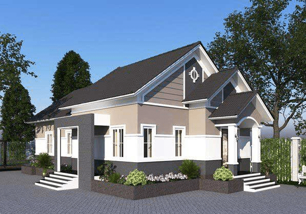 Nhà cấp 4 mái Thái 2 mặt tiền tối giản, sang trọng và thanh lịch 